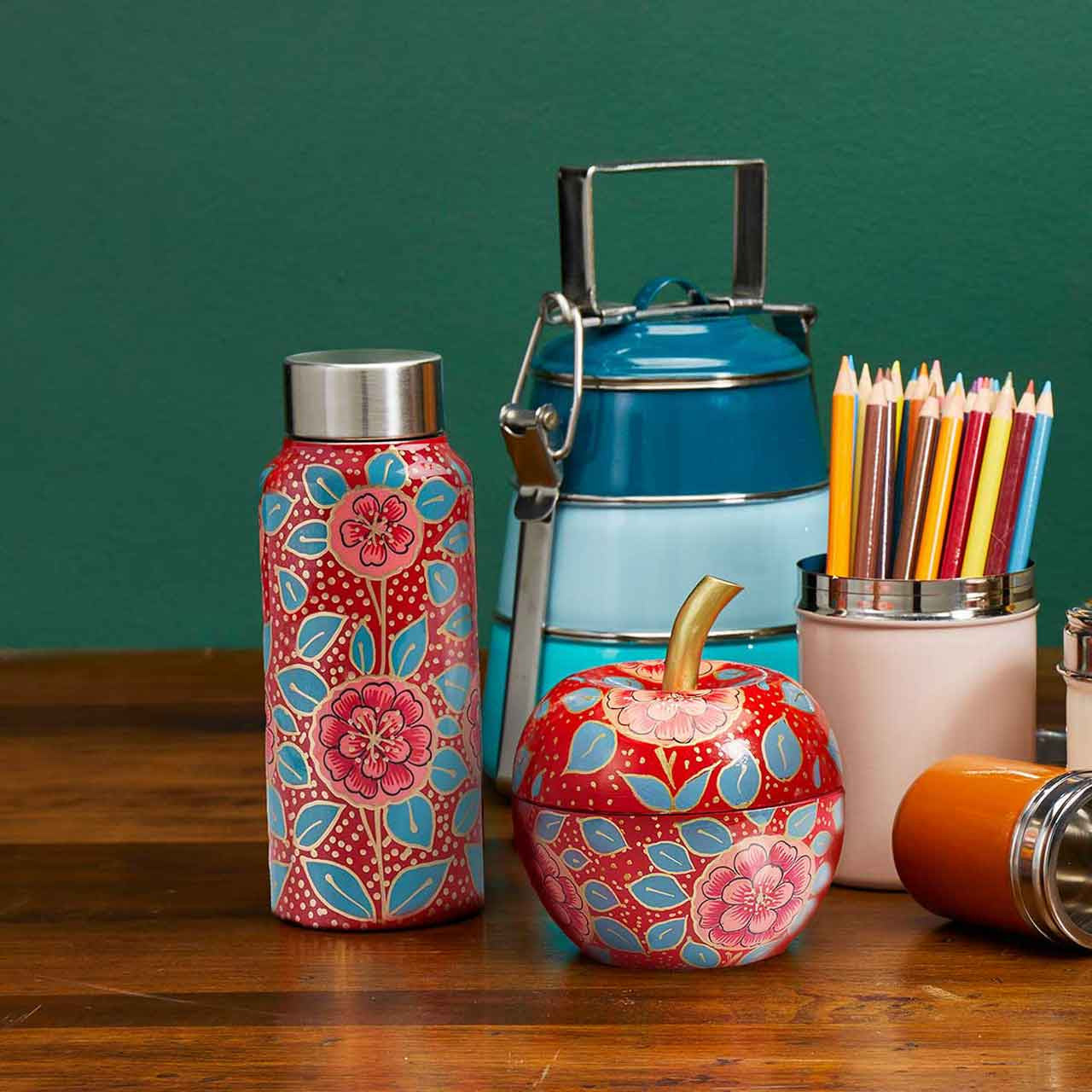 Apple Blossom Kashmiri Water Bottle