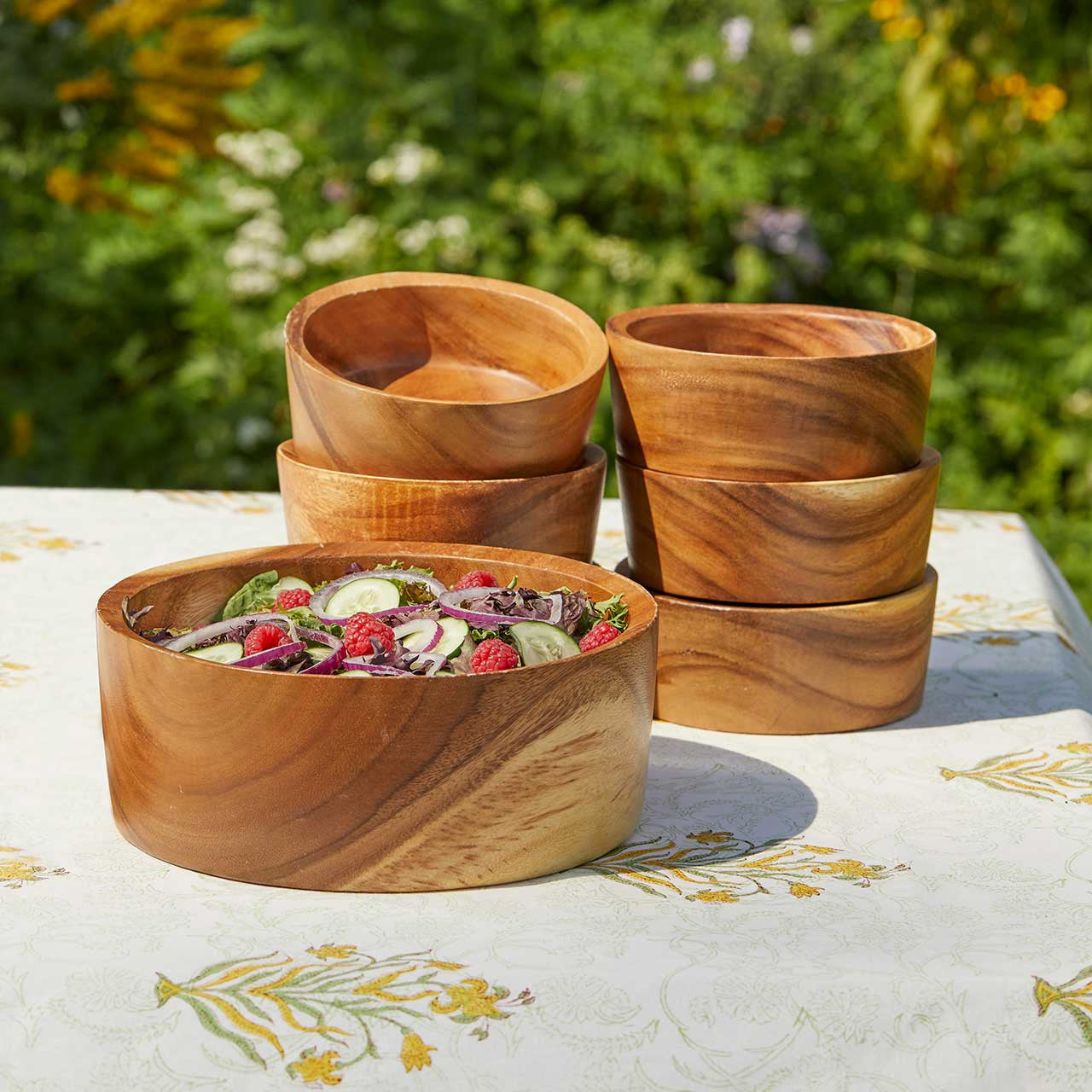 Acacia Salad Serving Bowl Set
